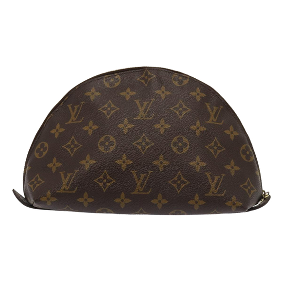 LOUIS VUITTON Monogram Trousse Demi Ronde Cosmetic Pouch M47520 LV Auth 82041 - Picture 13 of 16